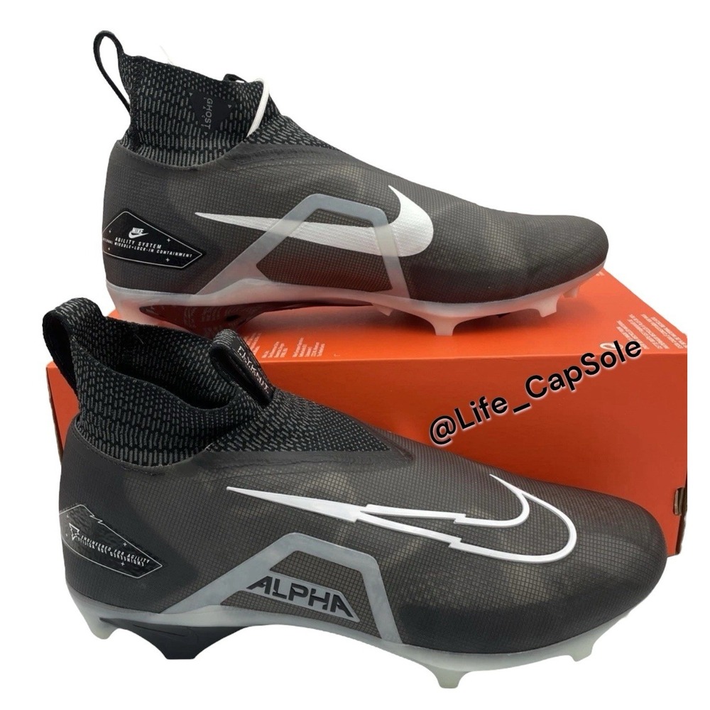 Size 14 Nike Alpha‎ Menace Elite 3 Flyknit Football Cleats Black CT6648-001 New